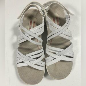 Skechers Outdoor Lifestyle Arch Comfort White Strappy Elastic Sandals 8.5
